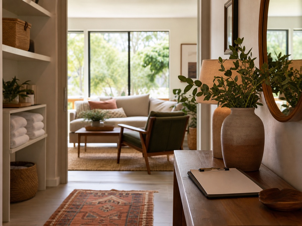 A warm, arrival-ready Canela Stays home